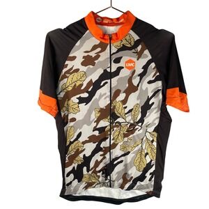 LWC Lone Wolf Cycling Jersey Mens Approx Large Camo The Woodsmen Full Zip